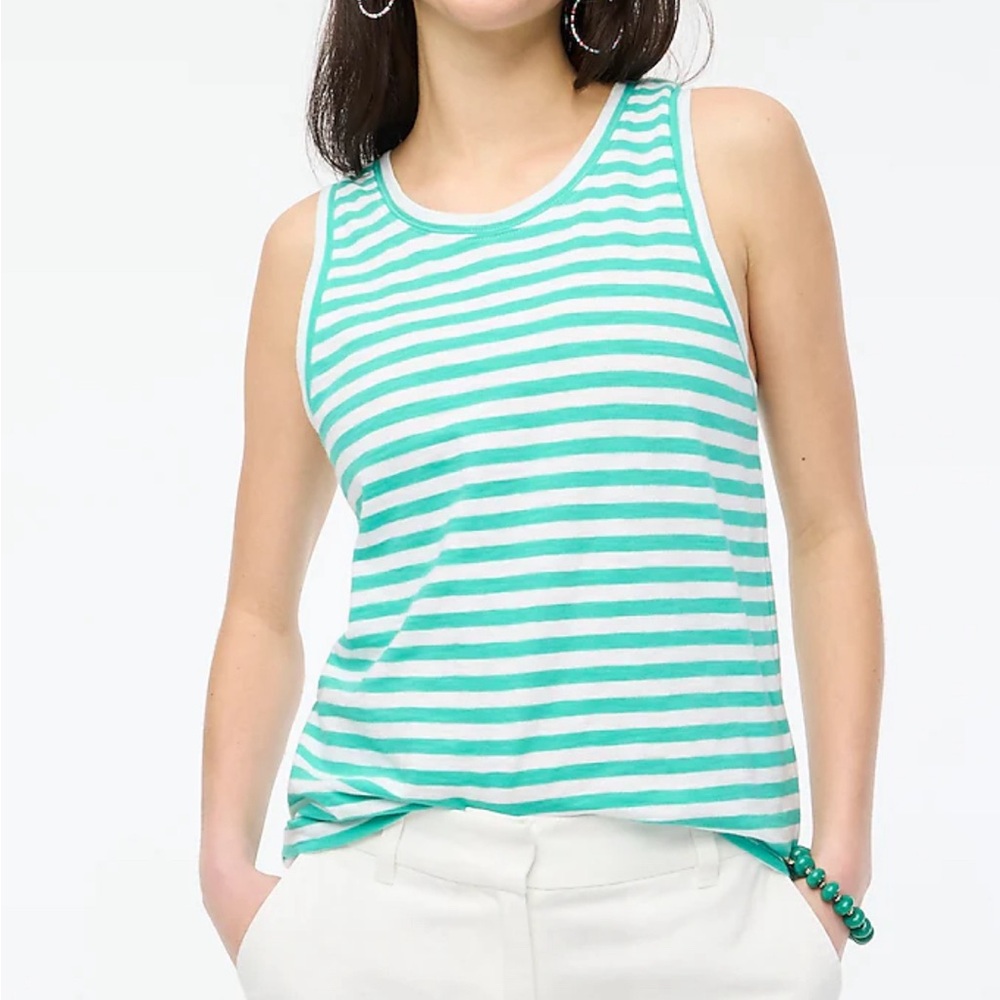 J Crew Striped girlfriend tank top